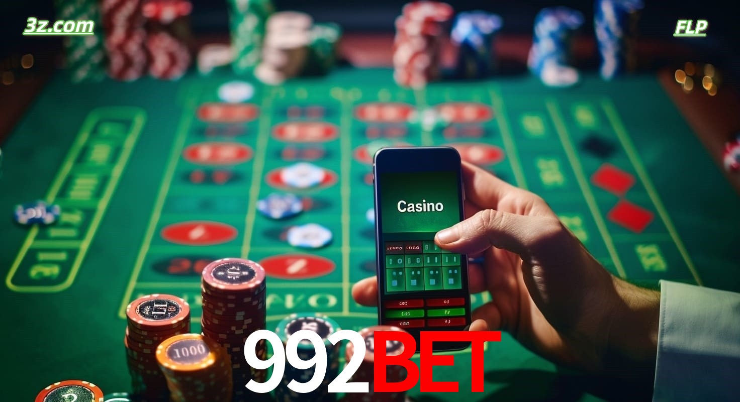 Cassino online móvel 992bet com apostas em roleta e fichas de pôquer