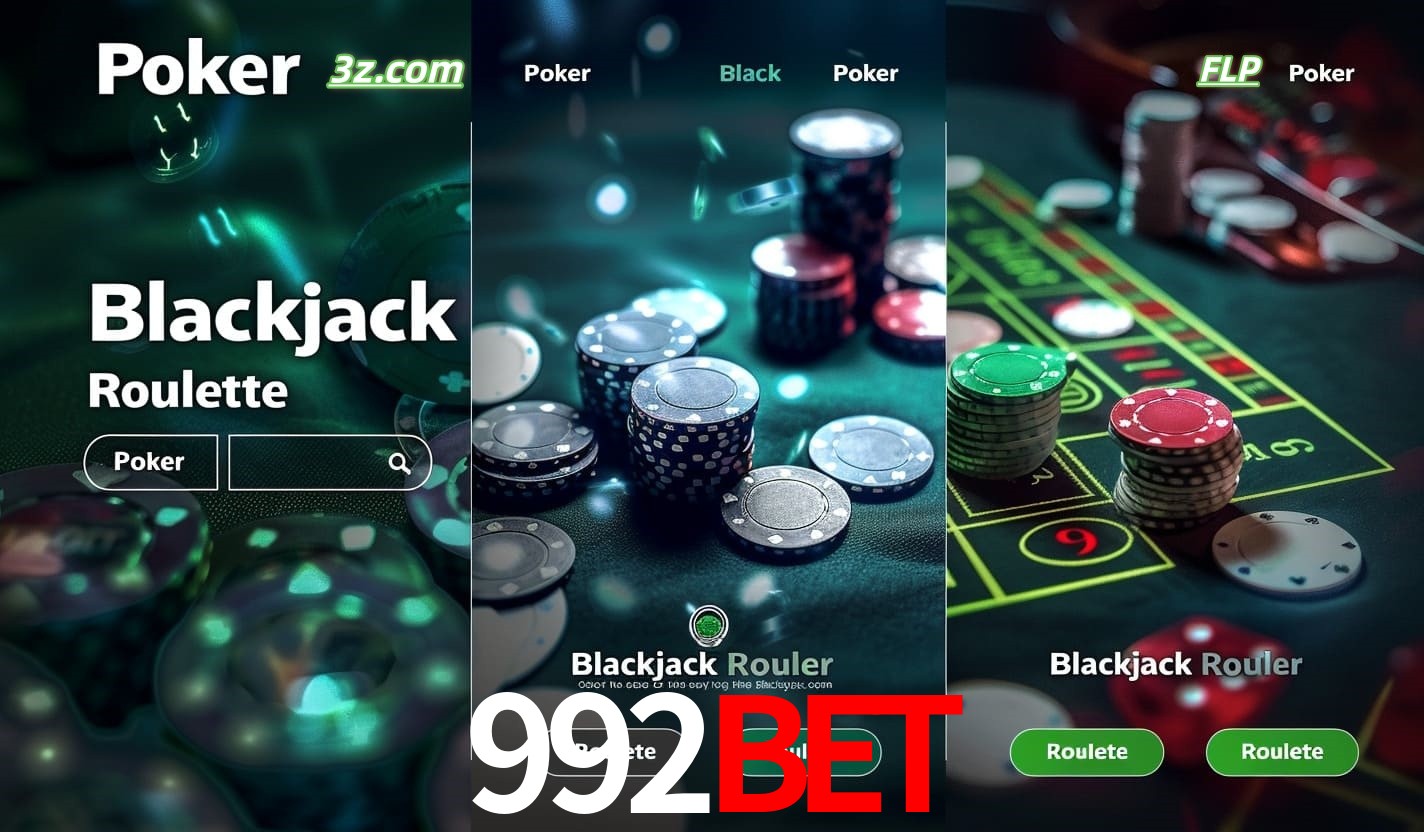 Cassino online 992bet com Poker, Blackjack e Roleta ao vivo para jogadores do Brasil