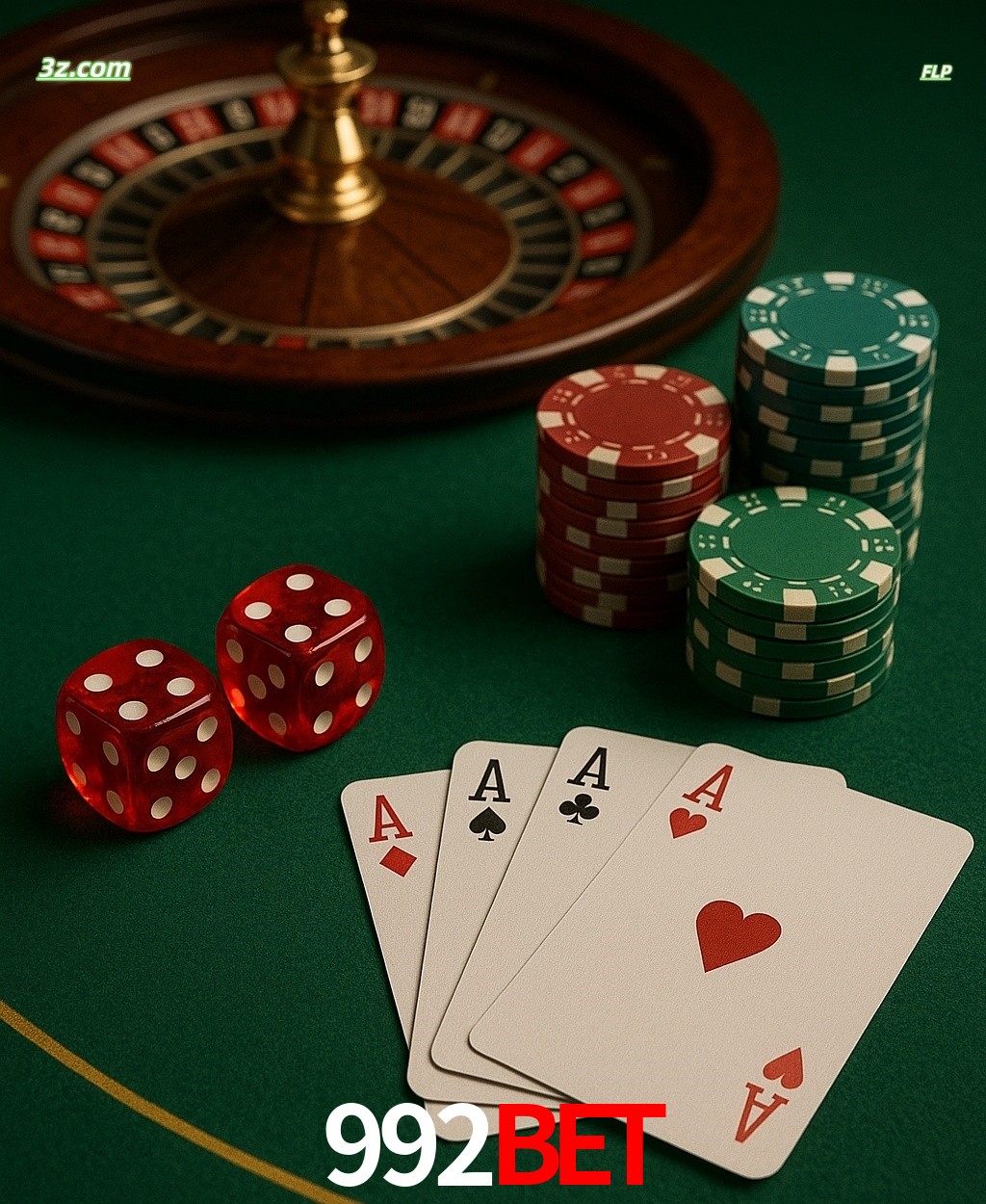 Cassino online 992bet com jogos de mesa: roleta, dados, pôquer e fichas